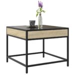 vidaXL Konferenčný stolík s nekonečnými LED dub sonoma 50x50x41 cm – Obrázok 5