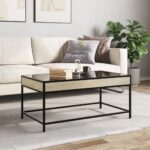 vidaXL Konferenčný stolík s nekonečnými LED dub sonoma 90x50x41 cm – Obrázok 4