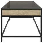 vidaXL Konferenčný stolík s nekonečnými LED dub sonoma 90x50x41 cm – Obrázok 7