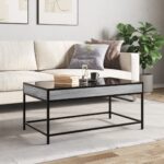 vidaXL Konferenčný stolík s nekonečnými LED sivý sonoma 90x50x41 cm – Obrázok 4