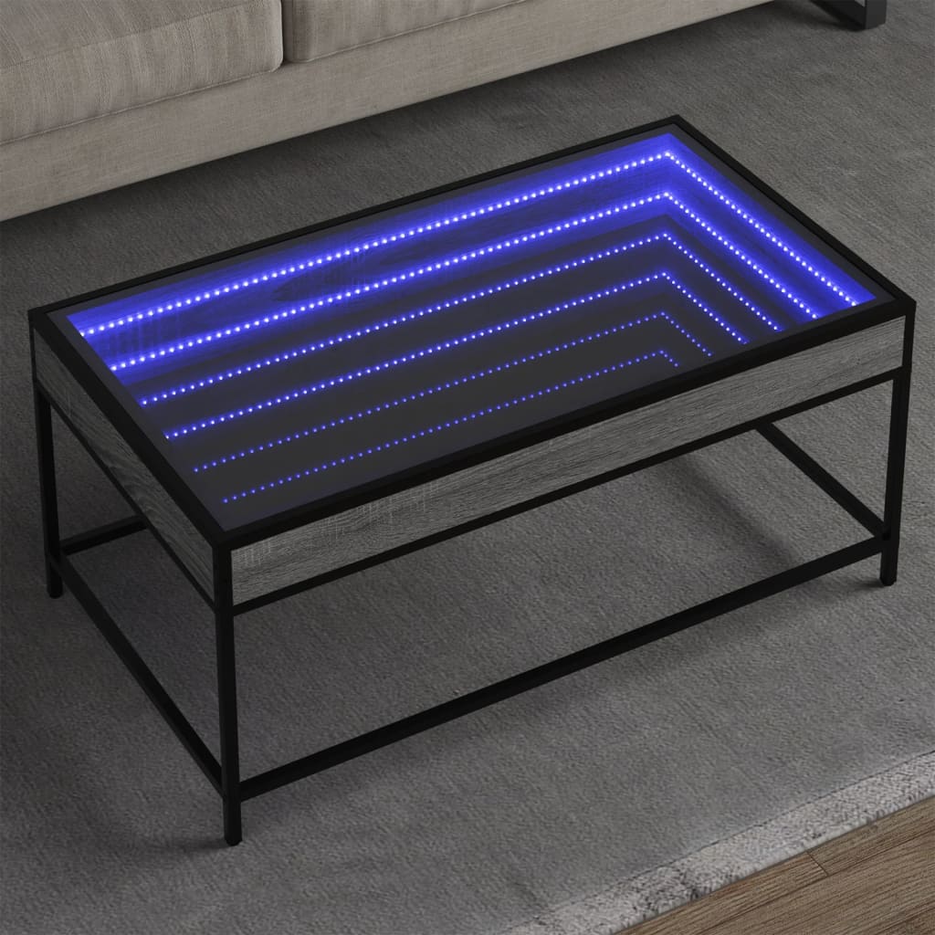 VXL8721102678677_m_en_hd_1.jpg vidaXL Konferenčný stolík s nekonečnými LED sivý sonoma 90x50x41 cm – Obrázok 1