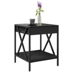 vidaXL Konferenčný stolík s nekonečnými LED čierny 90x50x41 cm – Obrázok 5