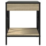 vidaXL Konferenčný stolík s nekonečnými LED dub sonoma 40x40x49 cm – Obrázok 6
