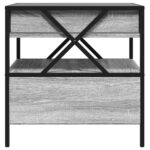 vidaXL Konferenčný stolík s nekonečnými LED sivý sonoma 50x50x51 cm – Obrázok 8