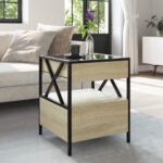 vidaXL Konferenčný stolík s nekonečnými LED dub sonoma 40x40x51 cm – Obrázok 4