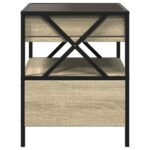 vidaXL Konferenčný stolík s nekonečnými LED dub sonoma 40x40x51 cm – Obrázok 7