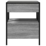 vidaXL Konferenčný stolík s nekonečnými LED sivý sonoma 40x40x51 cm – Obrázok 6
