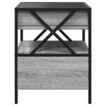 vidaXL Konferenčný stolík s nekonečnými LED sivý sonoma 40x40x51 cm – Obrázok 7