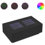 vidaXL Konferenčný stolík s nekonečnými LED čierny 116x69x40 cm – Obrázok 2