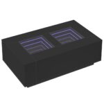 vidaXL Konferenčný stolík s nekonečnými LED čierny 116x69x40 cm – Obrázok 3