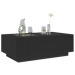 vidaXL Konferenčný stolík s nekonečnými LED čierny 116x69x40 cm – Obrázok 5