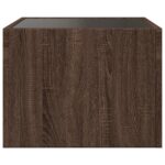 vidaXL Nočný stolík s nekonečnými LED hnedý dub 40x40x30 cm – Obrázok 5