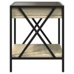 vidaXL Nočný stolík s nekonečnými LED dub sonoma 40x40x49 cm – Obrázok 7