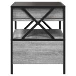 vidaXL Konferenčný stolík s nekonečnými LED sivý sonoma 40x40x51 cm – Obrázok 7