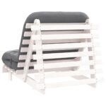 vidaXL Rozkl. futonová pohovka s matracom biela 80x206x11 cm borovica – Obrázok 7