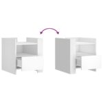 vidaXL Nočný stolík biely 45x50x50 cm kompozitné drevo – Obrázok 8