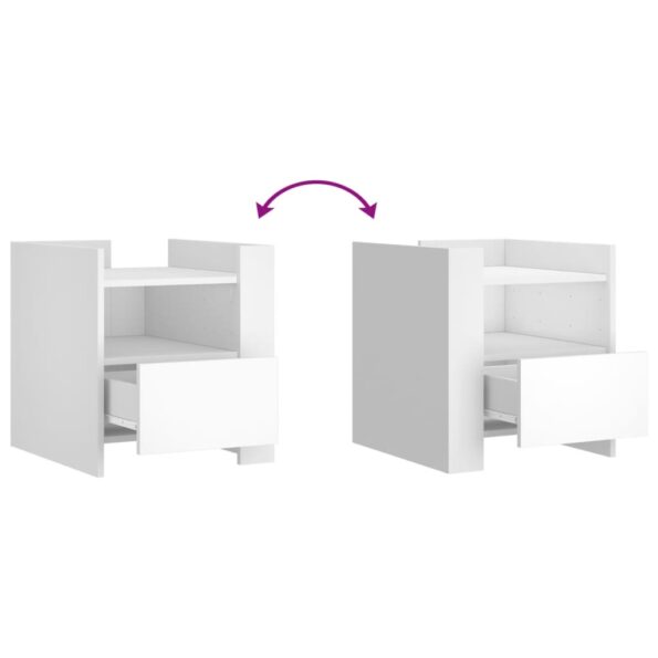 vidaXL Nočný stolík biely 45x50x50 cm kompozitné drevo – Obrázok 8