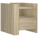vidaXL Nočný stolík dub sonoma 45x50x50 cm kompozitné drevo – Obrázok 2
