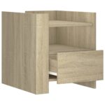 vidaXL Nočný stolík dub sonoma 45x50x50 cm kompozitné drevo – Obrázok 7