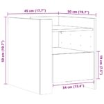 vidaXL Nočný stolík dub sonoma 45x50x50 cm kompozitné drevo – Obrázok 11