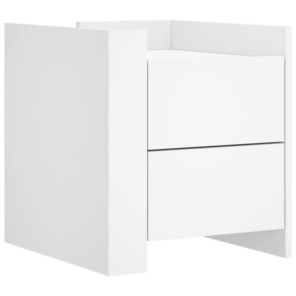 vidaXL Nočný stolík biely 45x50x50 cm kompozitné drevo – Obrázok 2