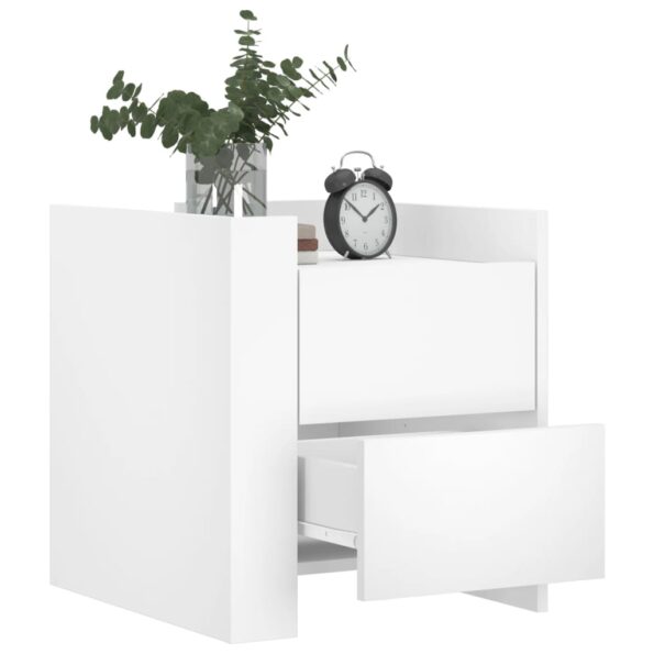 vidaXL Nočný stolík biely 45x50x50 cm kompozitné drevo – Obrázok 3