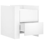 vidaXL Nočný stolík biely 45x50x50 cm kompozitné drevo – Obrázok 7
