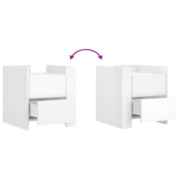 vidaXL Nočný stolík biely 45x50x50 cm kompozitné drevo – Obrázok 8