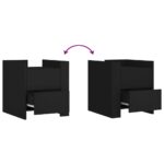 vidaXL Nočný stolík čierny 45x50x50 cm kompozitné drevo – Obrázok 8