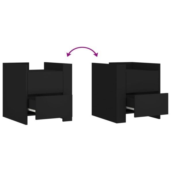 vidaXL Nočný stolík čierny 45x50x50 cm kompozitné drevo – Obrázok 8