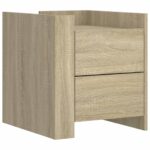 vidaXL Nočný stolík dub sonoma 45x50x50 cm kompozitné drevo – Obrázok 2