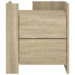 vidaXL Nočný stolík dub sonoma 45x50x50 cm kompozitné drevo – Obrázok 4