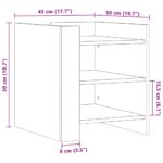 vidaXL Nočný stolík dub sonoma 45x50x50 cm kompozitné drevo – Obrázok 9
