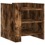 vidaXL Nočný stolík dymový dub 45x50x50 cm kompozitné drevo – Obrázok 2
