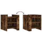 vidaXL Nočný stolík dymový dub 45x50x50 cm kompozitné drevo – Obrázok 7