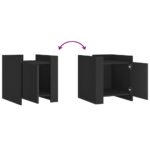 vidaXL Nočný stolík čierny 45x50x50 cm kompozitné drevo – Obrázok 8