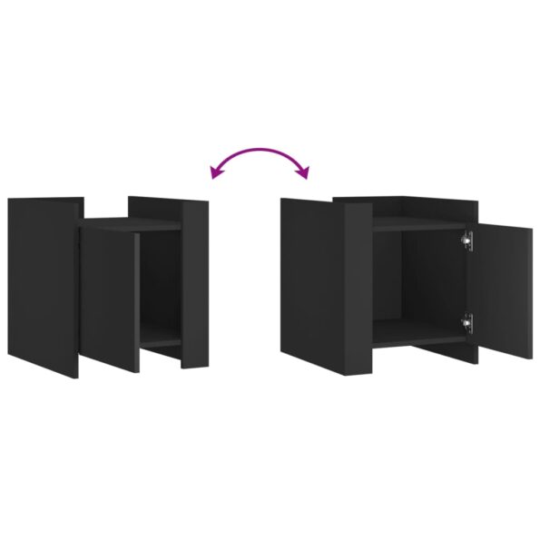 vidaXL Nočný stolík čierny 45x50x50 cm kompozitné drevo – Obrázok 8