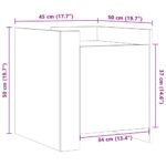 vidaXL Nočný stolík čierny 45x50x50 cm kompozitné drevo – Obrázok 11