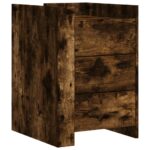vidaXL Nočný stolík dymový dub 45x50x65 cm kompozitné drevo – Obrázok 2
