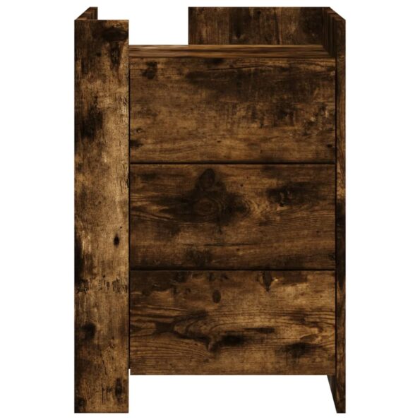vidaXL Nočný stolík dymový dub 45x50x65 cm kompozitné drevo – Obrázok 4