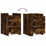 vidaXL Nočný stolík dymový dub 45x50x65 cm kompozitné drevo – Obrázok 7