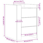 vidaXL Nočný stolík dymový dub 45x50x65 cm kompozitné drevo – Obrázok 11