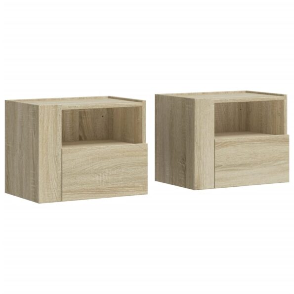 vidaXL Nástenné nočné stolíky 2 ks dub sonoma 45x30x35 cm – Obrázok 2