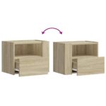vidaXL Nástenné nočné stolíky 2 ks dub sonoma 45x30x35 cm – Obrázok 9