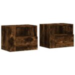vidaXL Nástenné nočné stolíky 2 ks dymový dub 45x30x35 cm – Obrázok 8
