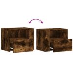 vidaXL Nástenné nočné stolíky 2 ks dymový dub 45x30x35 cm – Obrázok 9