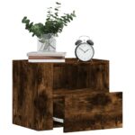 vidaXL Nástenné nočné stolíky 2 ks dymový dub 45x30x35 cm