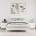 vidaXL Nástenné nočné stolíky 2 ks biele 45x30x35 cm – Obrázok 3