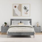 vidaXL Nástenné nočné stolíky 2 ks betónovosivé 45x30x35 cm – Obrázok 3