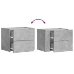 vidaXL Nástenné nočné stolíky 2 ks betónovosivé 45x30x35 cm – Obrázok 10